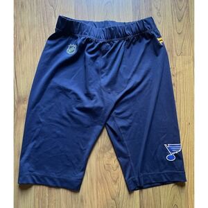Lg Fanatics St Louis Blues NHL Mens Tight Compression Shorts Blue Authentic Pro